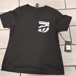 RaceFace Women's 3D Logo Performance Tech Tee – Black – Size XL